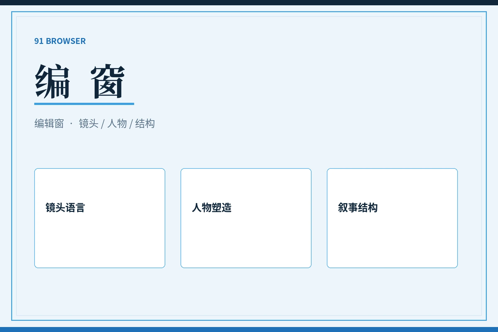 编窗手记